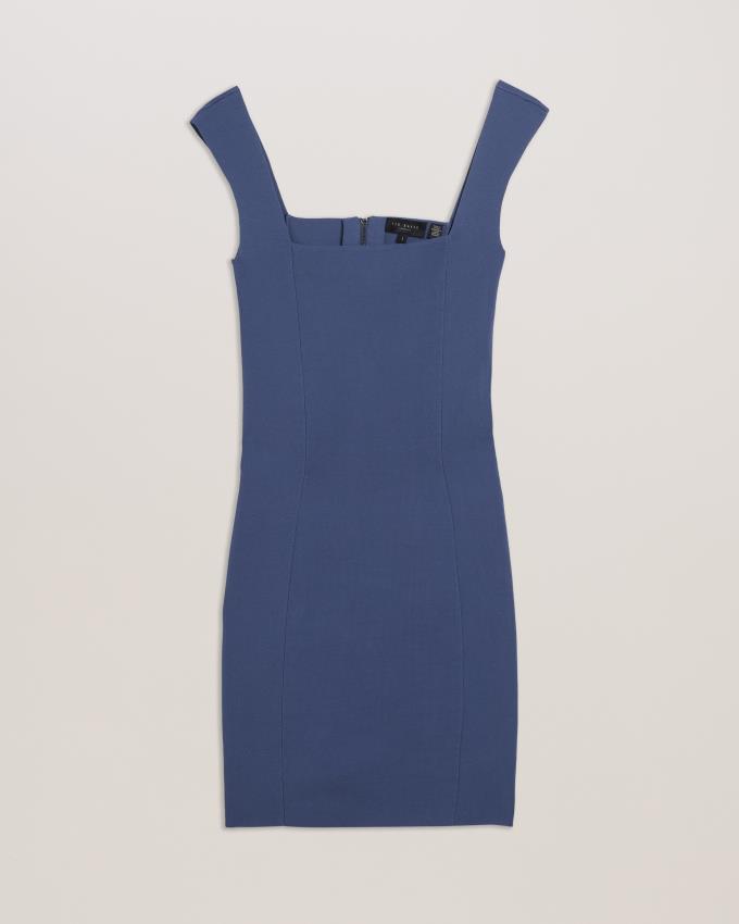 Peignoir Ted Baker Knitted Sleeveless Bodycon Mini Bleu Femme | ASY-98340645